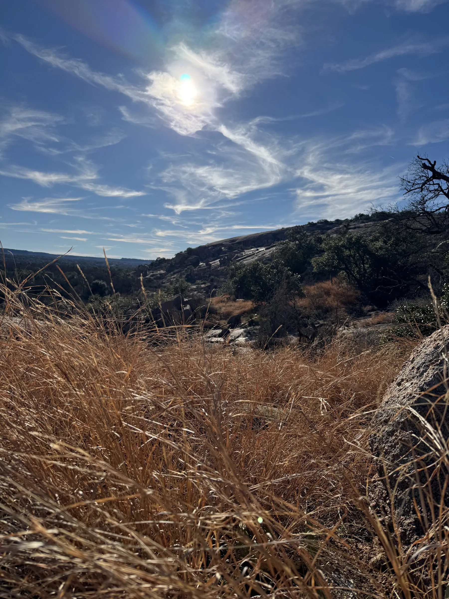 Granite outcrop, Enchanted Rock area. Exposed layers.
